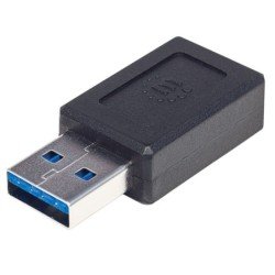 Adaptador USB-c Manhattan am-ch v3.1 negro