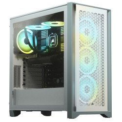 Gabinete Corsair 4000d airflow blanco media torre TG ATX 2 fan
