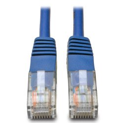 Cable Patch de Red Moldeado Snagless Cat5 Cat5e UTP RJ45 M/M Azul de 0.3 m [1 pie] - Categoría 5 - 350 MHz/1 Gbps - 0.30 metros