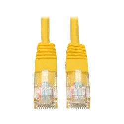 Cable Patch de Red Moldeado Snagless Cat5 Cat5e UTP RJ45 M/M Amarillo de 0.3 m [1 pie] - Categoría 5 - 350 MHz/1 Gbps - 0.30 met
