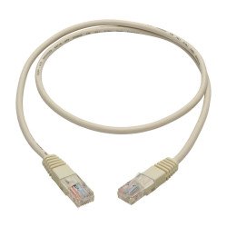 Cable Patch de Red Moldeado Snagless Cat5 Cat5e UTP RJ45 M/M Blanco de 0.91 m [3 pies] - Categoría 5 - 350 MHz/1 Gbps - 0.91 met