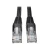 Cable Patch de Red Moldeado Snagless Cat6 Gigabit UTP RJ45 M/M Negro de 30 cm [1 pie] - Categoría 6 - 550 MHz/1 Gbps - 0.30 metr