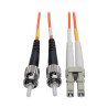 Cable Patch de Fibra Dúplex Multimodo 62.5µm / 125µm (LC/ST), 3 m [10 pies] - Los cables de empalme ST/LC de 3 metros (10 pies)
