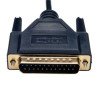 Cable de Módem Nulo Serial DB9 Serial (DB9 a DB25 H/M), 2 m [6 pies] - Los cables y adaptadores de módem nulo conectan dos dispo