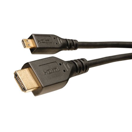 Cable HDMI a Micro HDMI con Ethernet, Adaptador de Video Digital con Audio (M/M), 1.83 m [6 pies] - Cable for TV, Monitor, Cámar