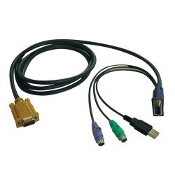 Cable Combinado USB/PS2 para KVM NetDirector B020-U08/U16, 3 m [10 pies] - El juego de cable para KVM de 3.05 m [10 pies] P778-0