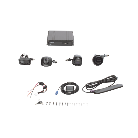 Kit DVR Móvil 1080P, Incluye 4 Cámaras TURBOHD, Soporta 4G, GPS, Sopor
