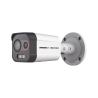 Cámara Bala IP Dual, Térmica 1.35 mm (96 x 72), Óptico 4 mm (4 Megapixel), Detección de Intrusión por VCA 30 mts /30 mts Luz Bla