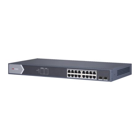 Switch Gigabit PoE+, Monitoreable, 16 Puertos 1000 Mbps PoE+, 1 Puerto 1000 Mbps de Uplink, 1 Puerto SFP, Configuración Remota d