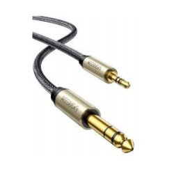 Cable Audio Hi-Fi Estéreo 3.5mm (1/8") TRS a 6.35mm (1/4") TS, 5
