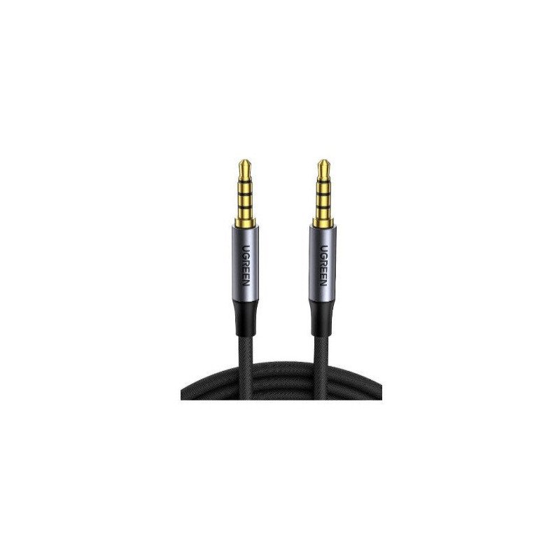 Cable Auxiliar de 3.5mm, Cable Audio Estéreo, Núcleo de Alambre de Cobre Esmaltado, Carcasa de Aluminio Azul + Nylon Trenzado, S