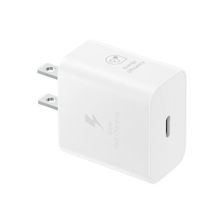 Adaptador CA 25W - USB tipo-C - Para Smartphone - 120 V AC, 230 V AC Entrada - 5 V DC/3A, 9 V DC Salida - Blanco