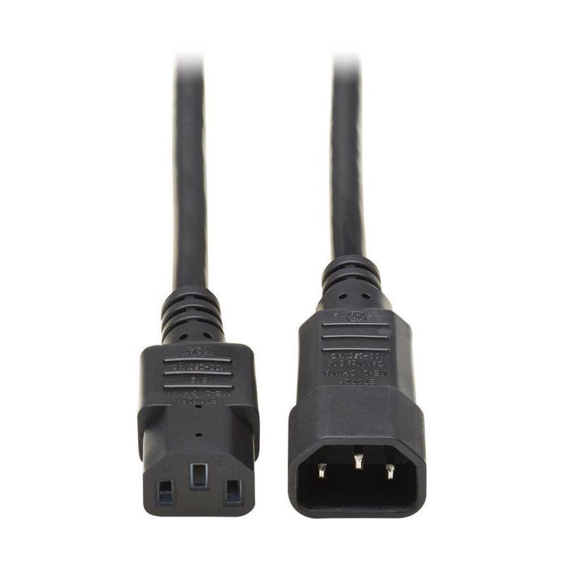 Cable de Alimentación para PDU, C13 a C14 - 13A, 250V, 16 AWG, 1.83 m [6 pies], Negro - Para Unidad de distribución eléctrica, U