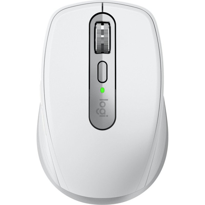 Mouse Logitech MX Anywhere 3S, Diestro, Laser, RF inalámbrico + bluetooth, 8000 DPI, Gris, Blanco