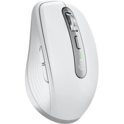 Mouse Logitech MX Anywhere 3S, Diestro, Laser, RF inalámbrico + bluetooth, 8000 DPI, Gris, Blanco
