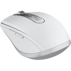 Mouse Logitech MX Anywhere 3S, Diestro, Laser, RF inalámbrico + bluetooth, 8000 DPI, Gris, Blanco