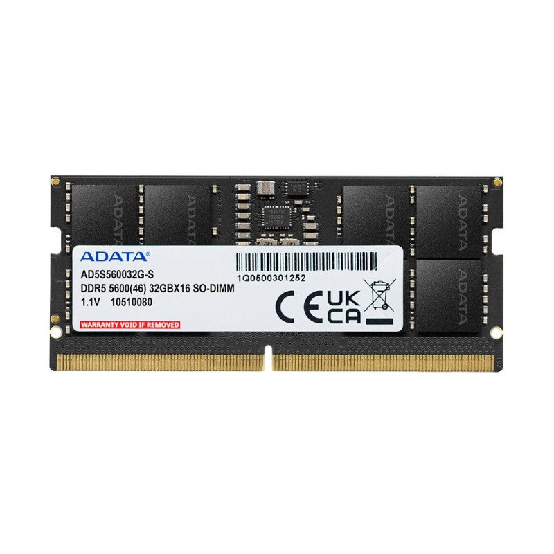 Memoria RAM ADATA - DDR5 8GB SODIMM 5600MHz. AD5S56008G-S Memoria RAM ADATA - DDR5 8GB SODIMM 5600MHz. AD5S56008G-S