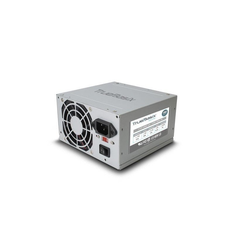 Fuente de poder Acteck TrueBasix 480w/24pin/2 S-ata plata