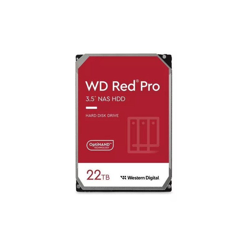 Disco duro interno WD red pro 22TB 3.5 escritorio SATA3 6 GB/s 512mb 7200rpm 24x7 hotplug NAS 1-24 bahías wd221kfgx