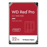 Disco duro interno WD red pro 22TB 3.5 escritorio SATA3 6 GB/s 512mb 7200rpm 24x7 hotplug NAS 1-24 bahías wd221kfgx