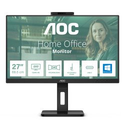 Monitor LED AOC q27p3cw, color negro, panel IPs de 27, HDMI, DP, VGA, aspecto 16:9, tiempo de respuesta 4ms, 2560x1440, 75hz, ve