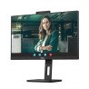 Monitor LED AOC q27p3cw, color negro, panel IPs de 27, HDMI, DP, VGA, aspecto 16:9, tiempo de respuesta 4ms, 2560x1440, 75hz, ve