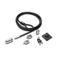 Cable de Bloqueo Para Computadora de escritorio, Portátil, Monitor, 2.44m, Bloqueo por Llaves Maestras, Acero al carbono, Plá