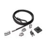 Cable de Bloqueo Para Computadora de escritorio, Portátil, Monitor, 2.44m, Bloqueo por Llaves Maestras, Acero al carbono, Plá