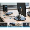 Cable de Bloqueo Para Computadora de escritorio, Portátil, Monitor, 2.44m, Bloqueo por Llaves Maestras, Acero al carbono, Plá