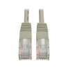 Cable Ethernet (UTP) Moldeado Cat5e 350 MHz (RJ45 M/M), PoE, Gris, 15.24 m [50 pies], El cable de empalme gris de categoría 5e