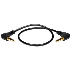Cable de Audio Mini Estéreo de 3.5 mm, Con Dos Enchufes en Ángulo Recto (M/M), 0.3 m [1 pie]