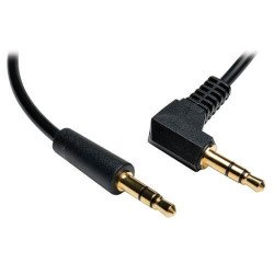 Cable de Audio Mini Estéreo de 3.5 mm con un Enchufe en Ángulo Recto (M/M), 2 m [6 pies], Cable de doblaje mini estéreo usado n