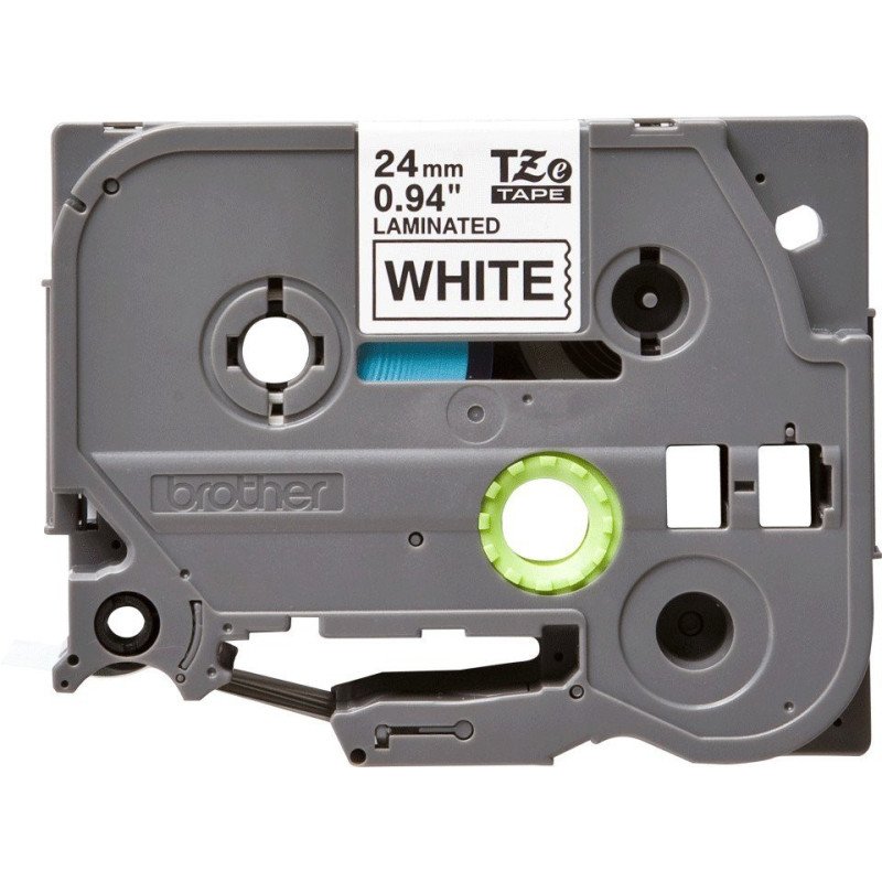 Cinta para etiquetadora, Brother TZE251, Negro sobre blanco, TZe, Blanco, 2,4 cm, 8 m