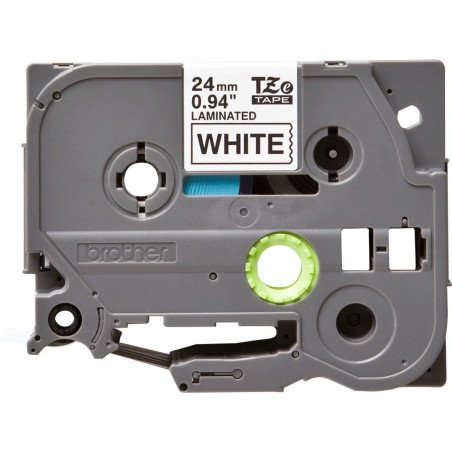 Cinta para etiquetadora, Brother TZE251, Negro sobre blanco, TZe, Blanco, 2,4 cm, 8 m