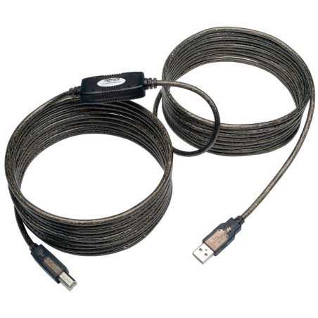 Cable Repetidor Activo USB 2.0 A a B (M/M), 7.62 m [25 pies], El cable USB 2.0 de Alta Velocidad Activo A-B de Tripp Lite super