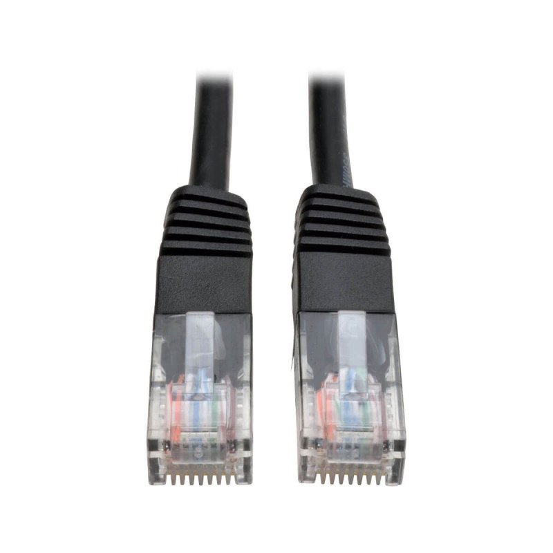 Cable Patch de Red Moldeado Snagless Cat5 Cat5e UTP RJ45 M/M Negro de 30.5 m [100 pies], Categoría 5, 350 MHz/1 Gbps, 30.5 me