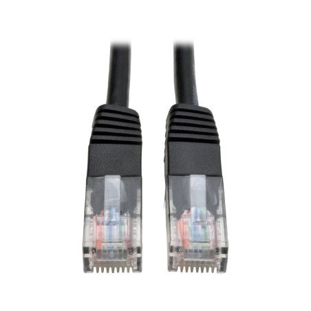 Cable Patch de Red Moldeado Snagless Cat5 Cat5e UTP RJ45 M/M Negro de 30.5 m [100 pies], Categoría 5, 350 MHz/1 Gbps, 30.5 me