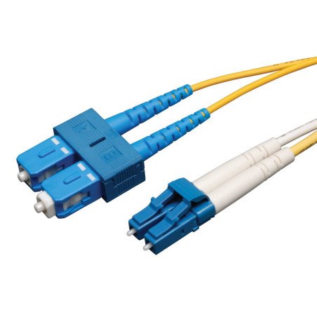 Cable Patch de Fibra Dúplex Monomodo 8.3um / 125um (LC/SC), 3 m [10 pies], Los cables de empalme LC/SC de 3 metros (10 pies) de