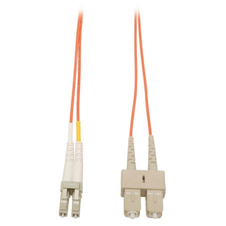 Cable Patch de Fibra Dúplex Multimodo 62.5um / 125um (LC/SC), 15 m [50 pies], cable de empalme SC/LC de 15 metros