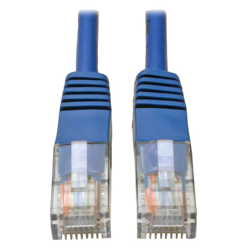 Cable Patch de Red Moldeado Snagless Cat5 Cat5e UTP RJ45 M/M Azul de 9.14 m [30 pies], Categoría 5, 350 MHz/1 Gbps, 9.14 metr