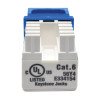 Conector Módulo Keystone Jack RJ45 Estilo Punch Down 110 Cat6/Cat5e Azul, 1 x RJ-45 Hembra Network, Azul