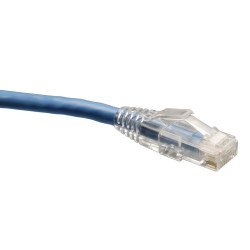 Cable de Conexión Cat6 Gigabit con Capuchón Protector y Conductor Sólido (RJ45 M/M), Azul, 60.96 m [200 pies]
