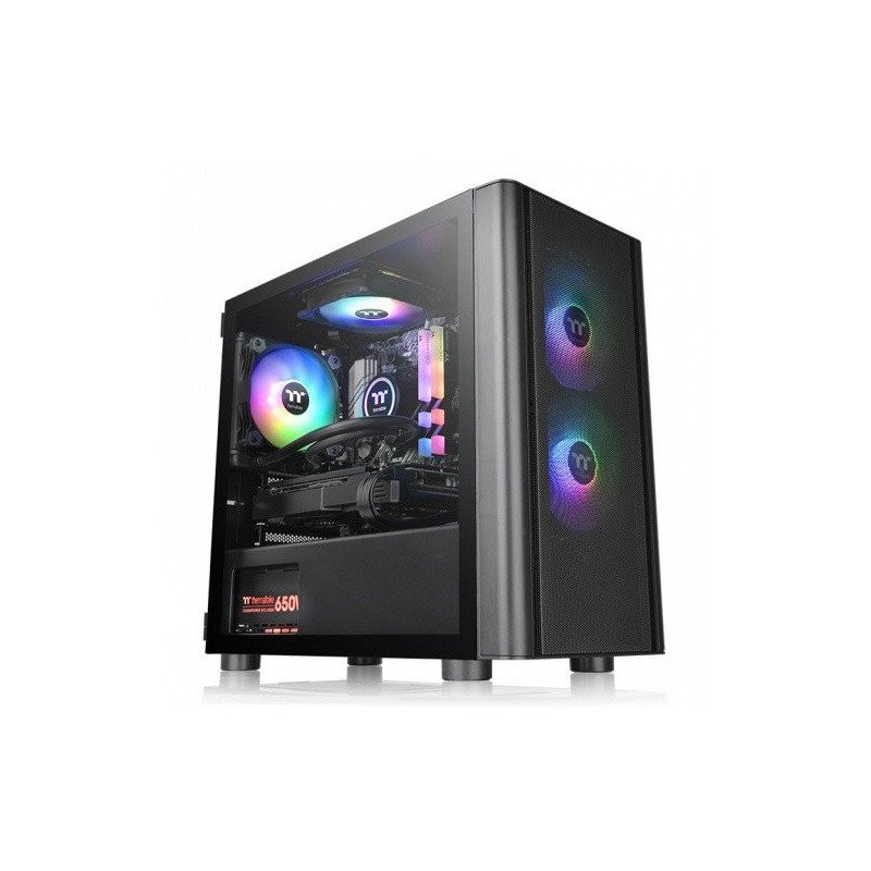 Gabinete THERMALTAKE CA-1R1-00S1WN-02, V150 Tempered Glass ARGB Breeze