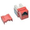 Conector Módulo Keystone Jack RJ45 Estilo Punch Down 110 Cat6/Cat5e Rojo, 1 x RJ-45 Hembra Network, Rojo