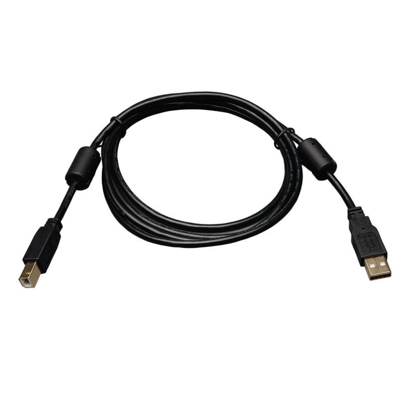 Cable USB 2.0 A a B con Atenuadores de Ferrita (M/M), 1.83 m [6 pies], El cable USB2.0 de oro de 6 pies (1,8 m) para dispositivo