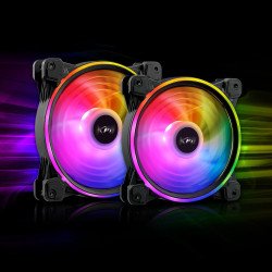 Ventilador XPG HURRICANE 140 ARGB PWM (Pulse Width Modulation). 140mm. Con Iluminacion ARGB. NEGRO. HURRICANE140ARGBPWM-BKCWW