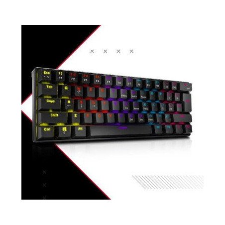 Teclado GAMING XPG SUMMONER MINI - Switch OUTEMU BLUE. Con iluminación RGB, en español. NEGRO. SUMMONERMINI61BL-BKCES