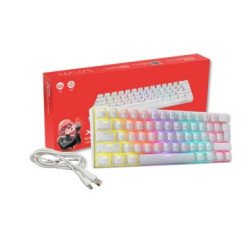 Teclado GAMING XPG SUMMONER MINI - Switch OUTEMU RED. Con iluminación RGB, en español. BLANCO. SUMMONERMINI61RD-WHCES