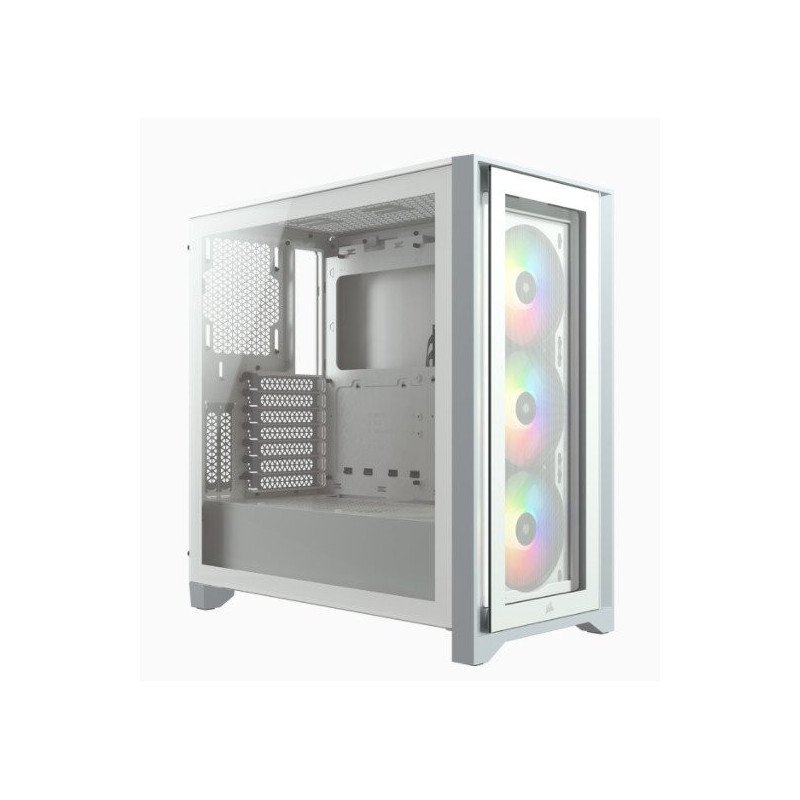 GABINETE CORSAIR ICUE 4000X RGB MEDIA TORRE BLANCO TG ATX 3 FAN