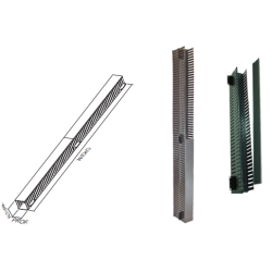 Organizador de cables North System vertical sencillo para rack de 7 ducto 3x3 color negro liso